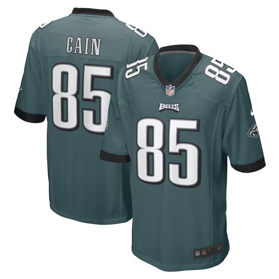 Men Philadelphia Eagles 85 Deon Cain Nike Midnight Green Game Player NFL Jersey
